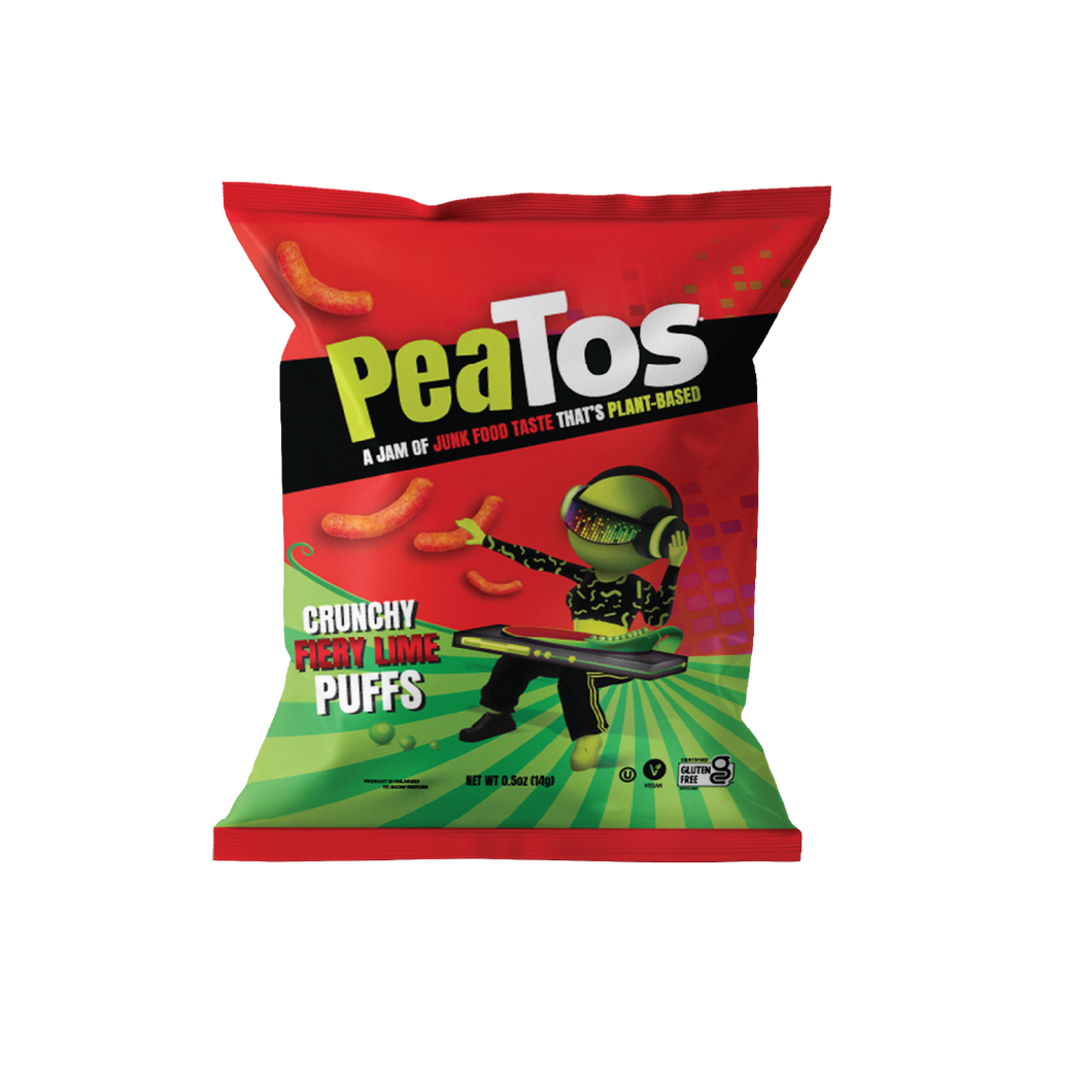 PeaTos Puffs, Fiery Lime, 0.5oz, 15Ct