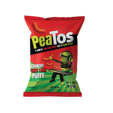 Load image into Gallery viewer, PeaTos Puffs, Fiery Lime, 3oz, 4Ct