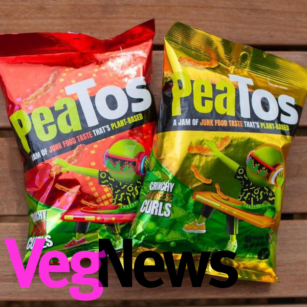 Vegans Rejoice! 100% Plant Based PeaTos Wins VegNews “Best New Product” Award PeaTos’ “Junk-Free, Dairy Free” Snacks Challenge Cheetos® and Funyuns® on Taste and Snack Experience