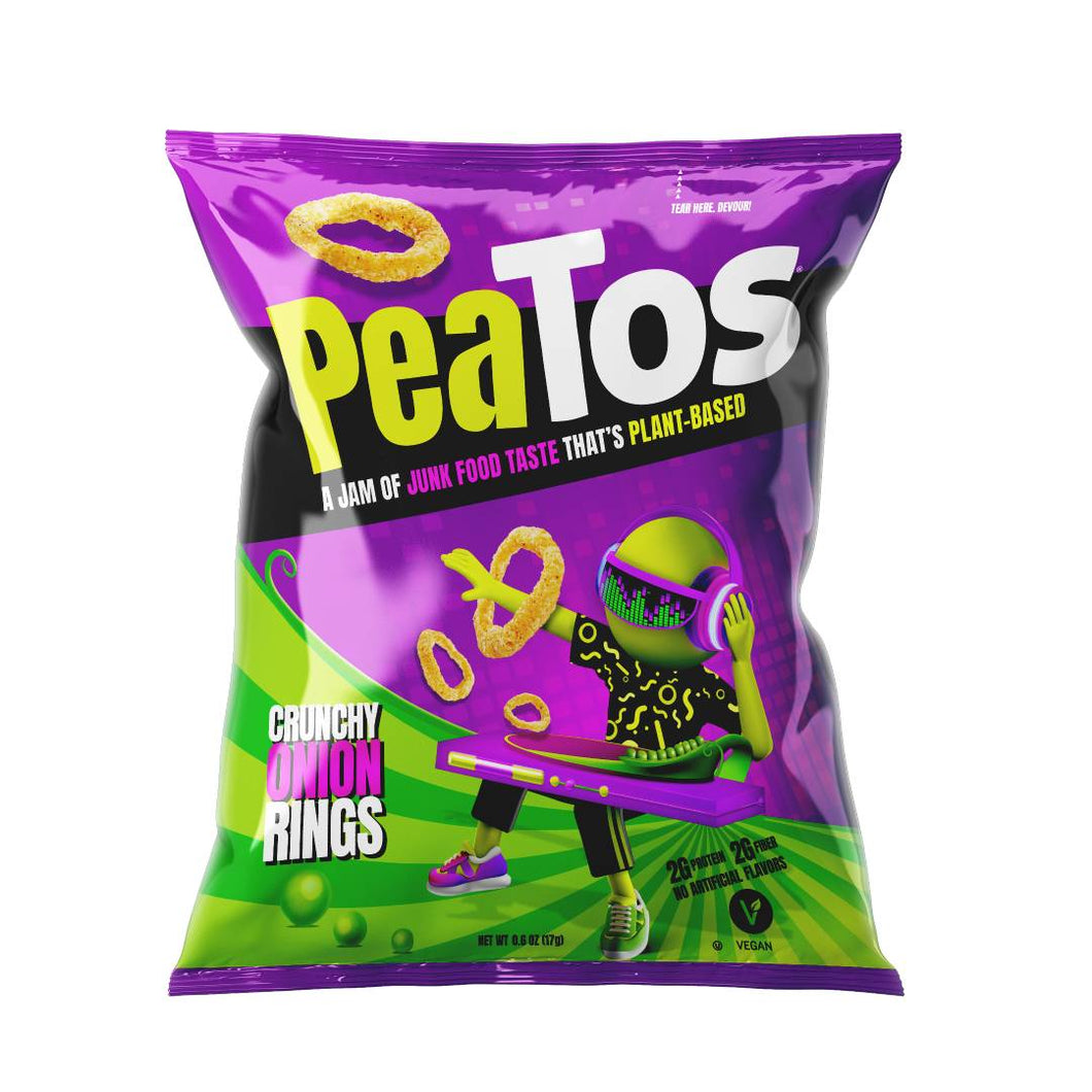 PeaTos Rings, Crunchy Onion, 0.6oz, 15Ct